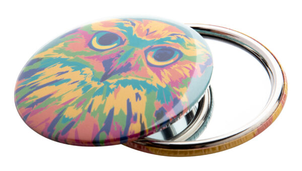 spilla badge, con specchietto